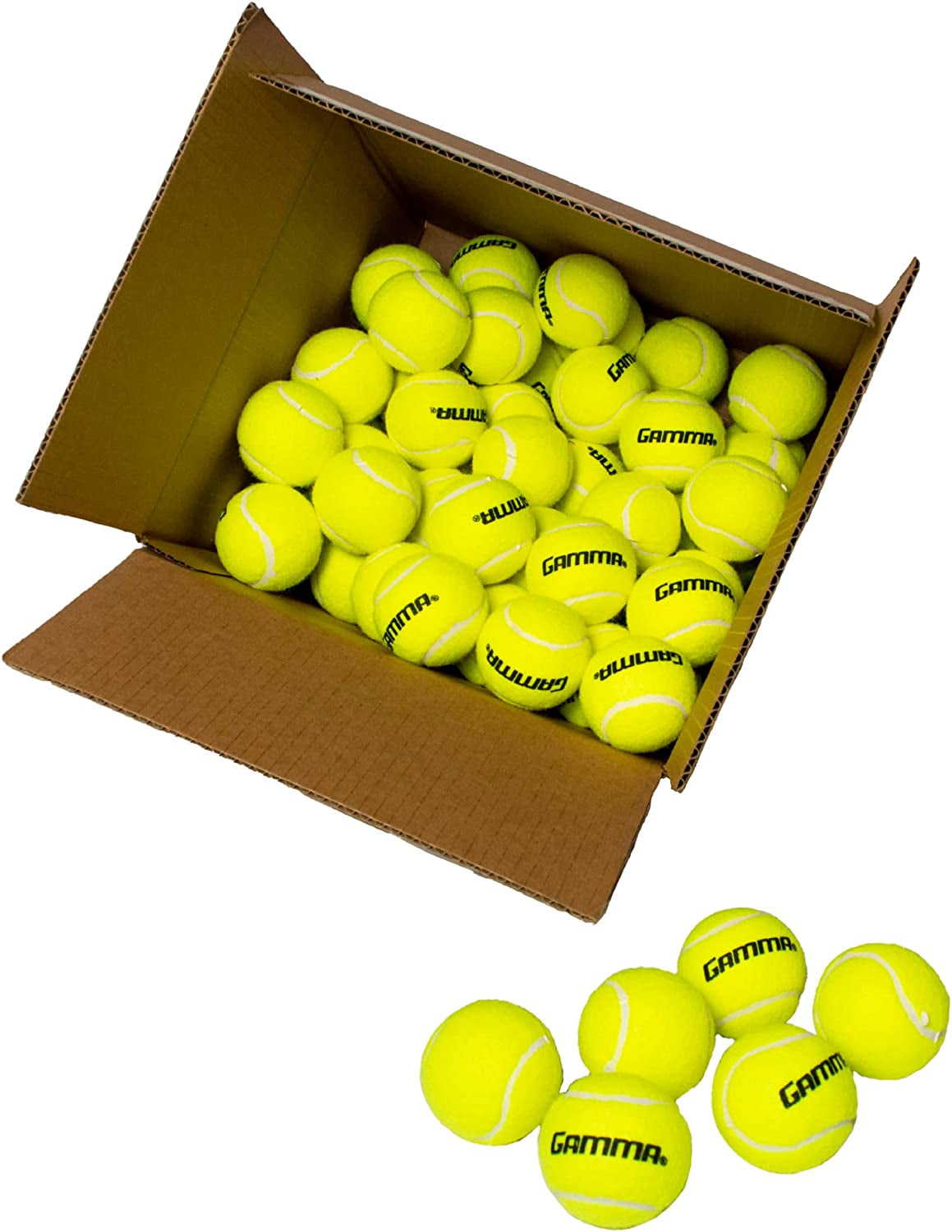 Sports Pressureless Tennis Balls Box - Ideal for Practice, Teaching, and Training with High-Visbility Felt - Indoor and Outdoor Court Play - 48 and 75 Pack Sizes