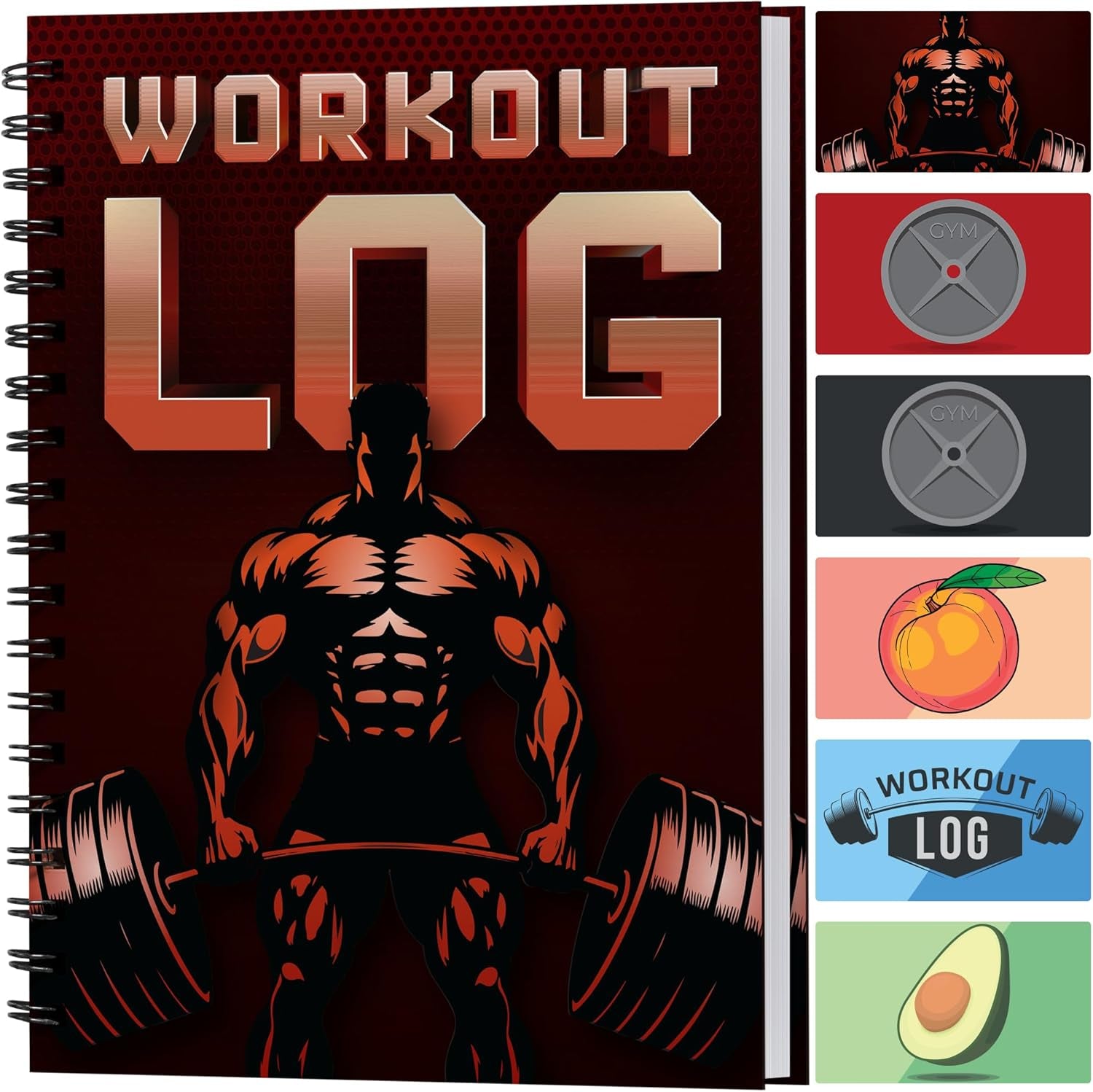Workout Planner for Daily Fitness Tracking & Goals Setting - A5 Size, 6” X 8”, Charcoal Gray - Men & Women Personal Home & Gym Training Diary - Log Book Journal - by