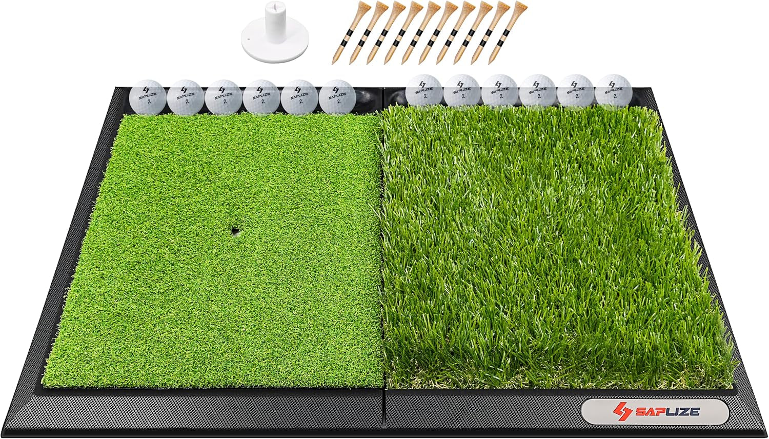 Foldable Heavy-Duty Golf Hitting Mat, Practice Mat with 10Mm EVA Rubber Backing, Larger Size for Indoor/Outdoor Swing and Chipping Practice, Anti-Deformation