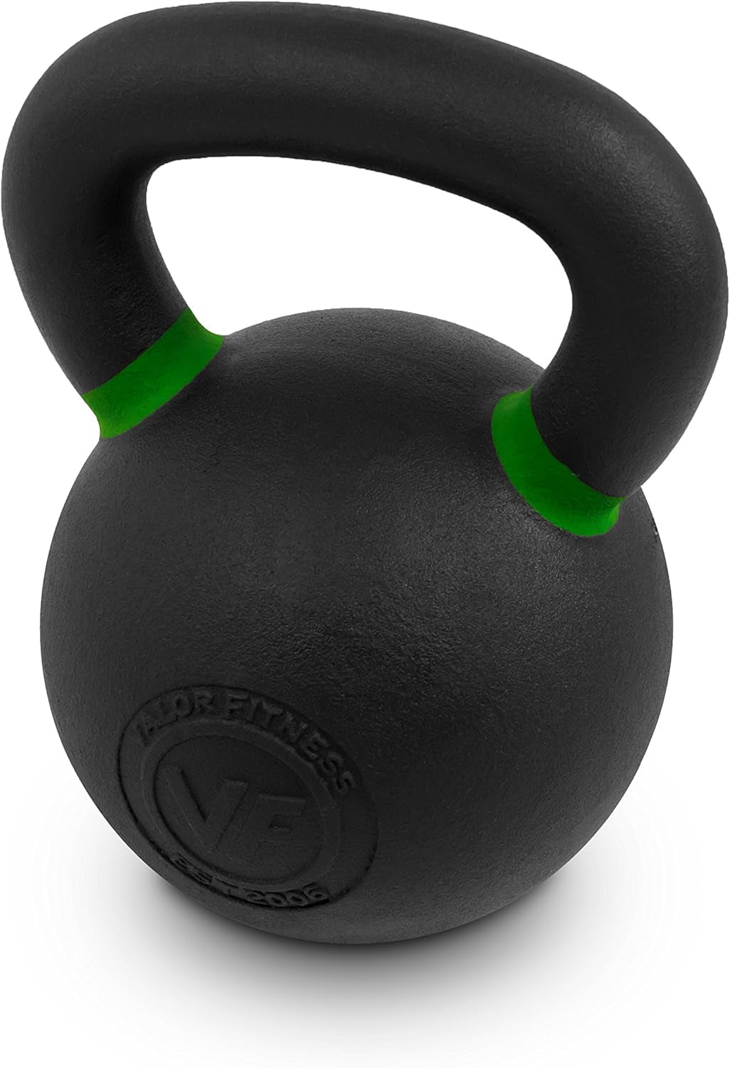 Premium Cast Iron Kettlebells Powder Coated Kettle Bell Weights - Includes LB and KG Weight