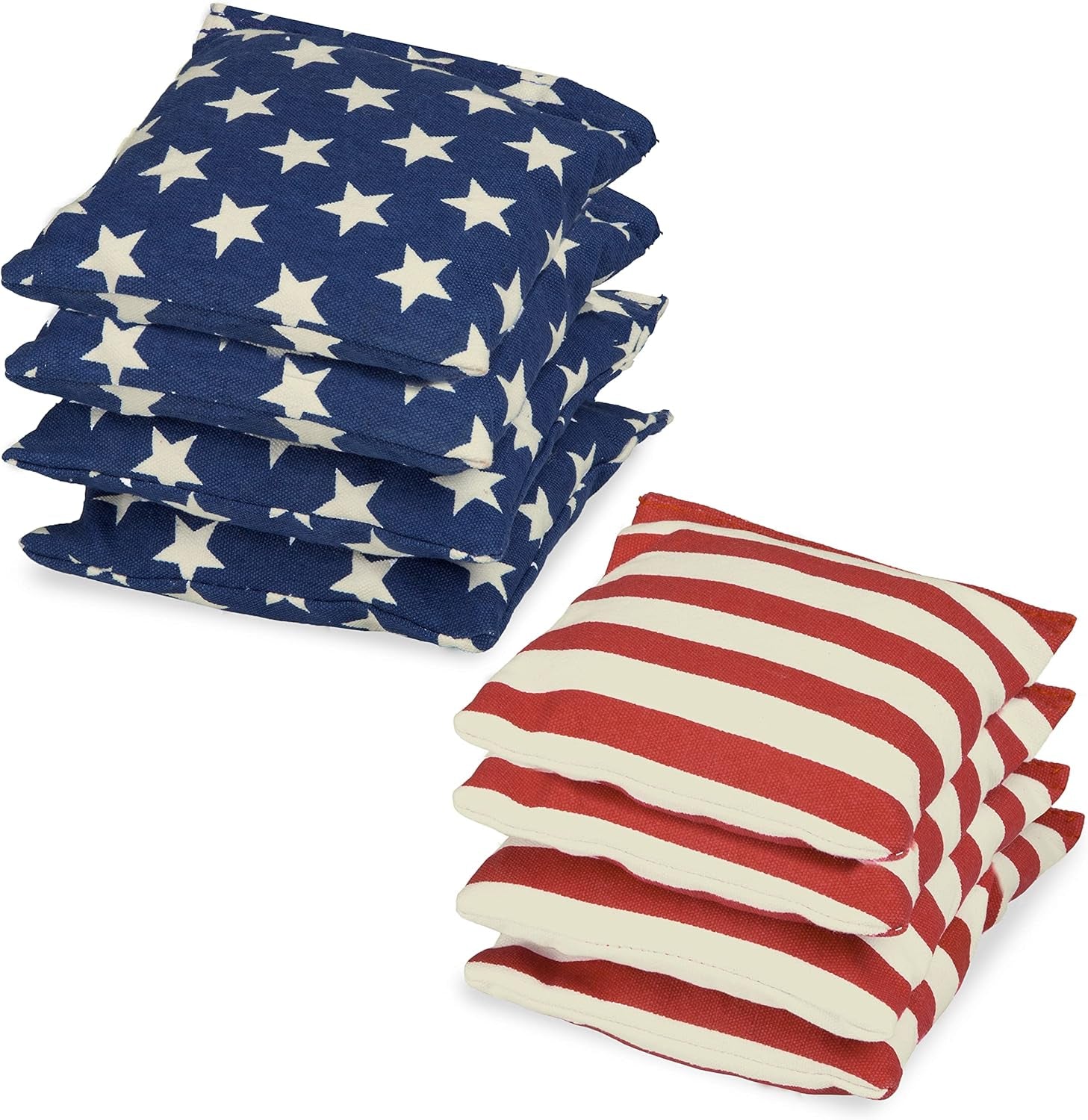Weather Resistant Regulation Size & Weight Cornhole Bean Bags Set of 8 - Duck Cloth - Great for Corn Hole, Bean Bag Toss Game and More - Includes Cornhole Bag Carrying Case