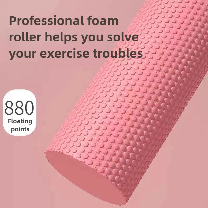 Yoga Roller round EVA Foam Cylinder Hexagonal Roller for Pilates Exercise Enhanced Home Workouts Diameter 9.6Cm Length 30Cm