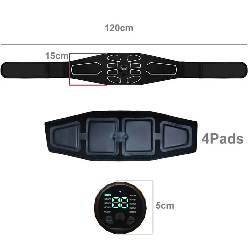 120Cm Abdominal Massager Waist Belt Fitness Equipment Muscle Toner Abdominal Muscle Training