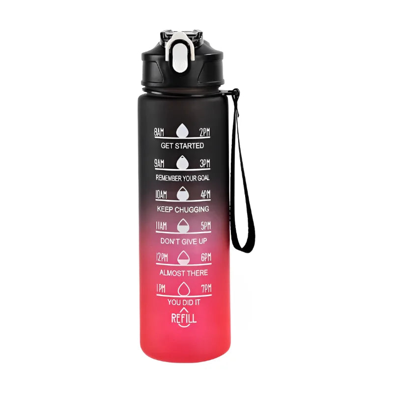 800ML Large Capacity Sports Water Bottle Leak Proof Plastic Drinking Cup with Scale Suitable for Travel Fitness Leakproof