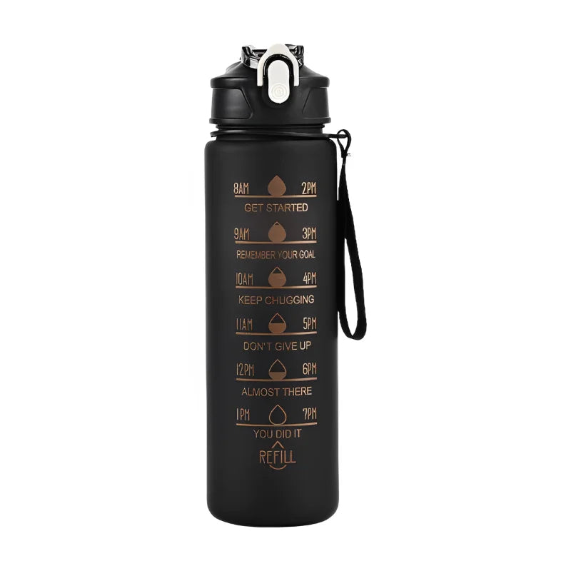 800ML Large Capacity Sports Water Bottle Leak Proof Plastic Drinking Cup with Scale Suitable for Travel Fitness Leakproof