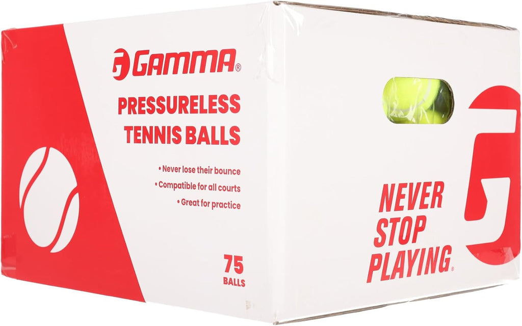 Sports Pressureless Tennis Balls Box - Ideal for Practice, Teaching, and Training with High-Visbility Felt - Indoor and Outdoor Court Play - 48 and 75 Pack Sizes